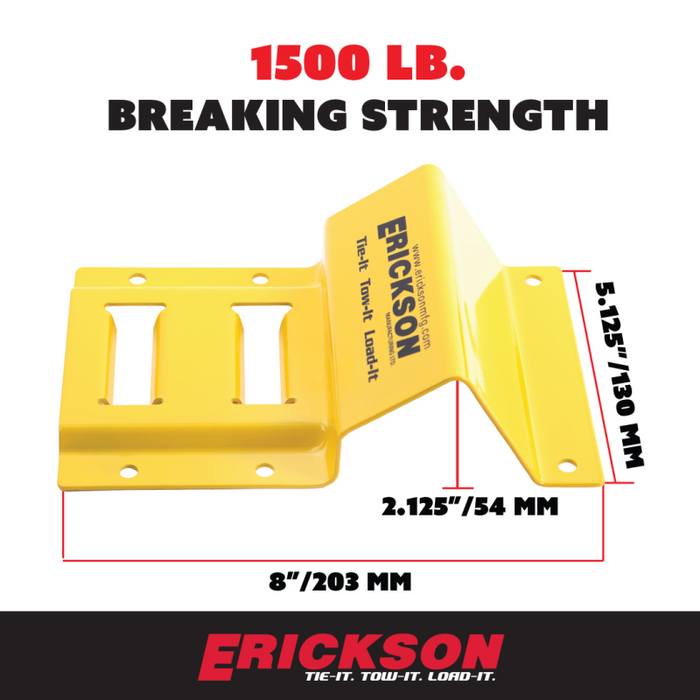 Erickson Manufacturing 2 In X 7.5Ft 4500Lb E-Track ATV Wheel Chock and Strap Kit Model 09160