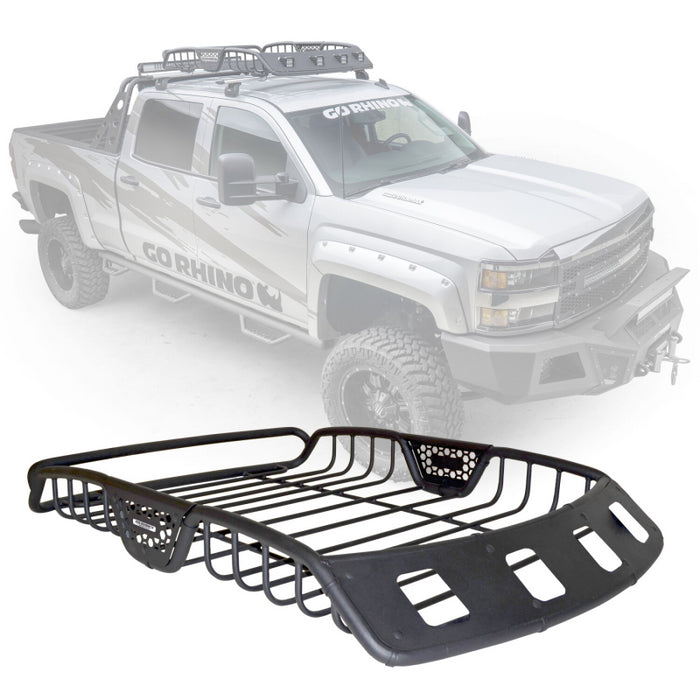 Go Rhino SR40 Tubular Steel Roof Rack With 4x Light Mount Openings 60" Long Model 59047T