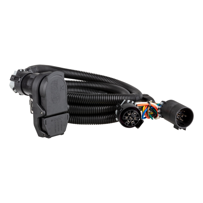 CURT 7' Custom Wiring Extension Harness (Adds 4-Way, 7-Way RV Blade to Truck Bed) Model 56003