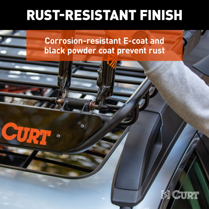 CURT 6 sq. ft. Black Steel Roof Rack Cargo Carrier Extension Model 18124