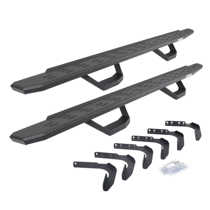 Go Rhino RB30 Running Boards with Mounting Brackets With 2 Pairs Drop Steps Kit Model 6961768020T