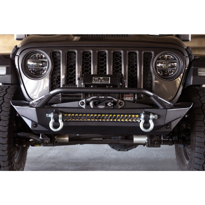 DV8 Offroad 2007-2026 Jeep GladiatorJT Wrangler JK JKU JL JLU Fs-1 Series Stubby Front Bumper Model FBJL-11