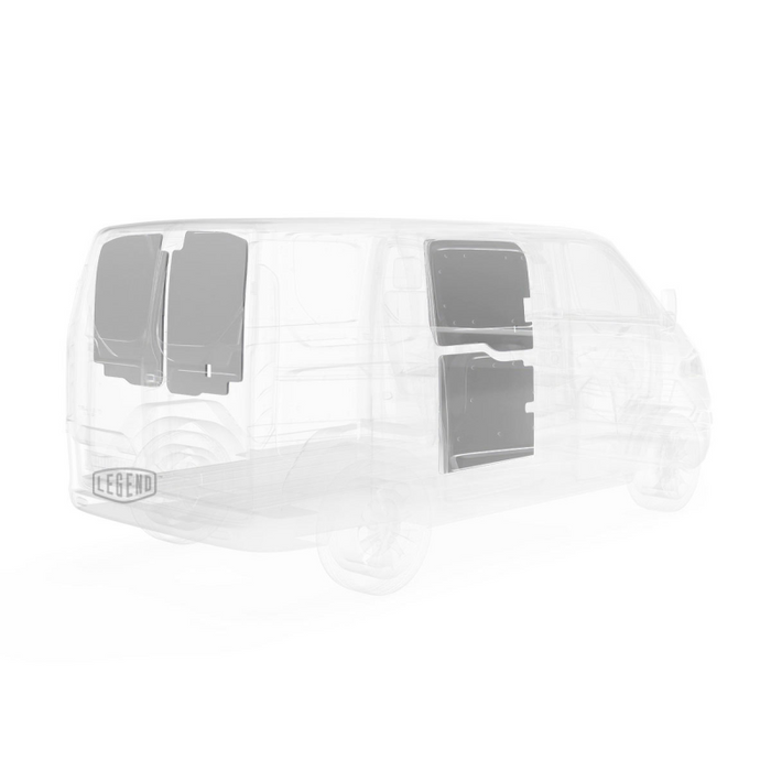 LEGEND EconoLite Door Liner ONLY - Dual Doors Ford Transit (all Wheelbase lengths) Cargo Van High Roof - Textured Grey Model 07F00-20-H.2