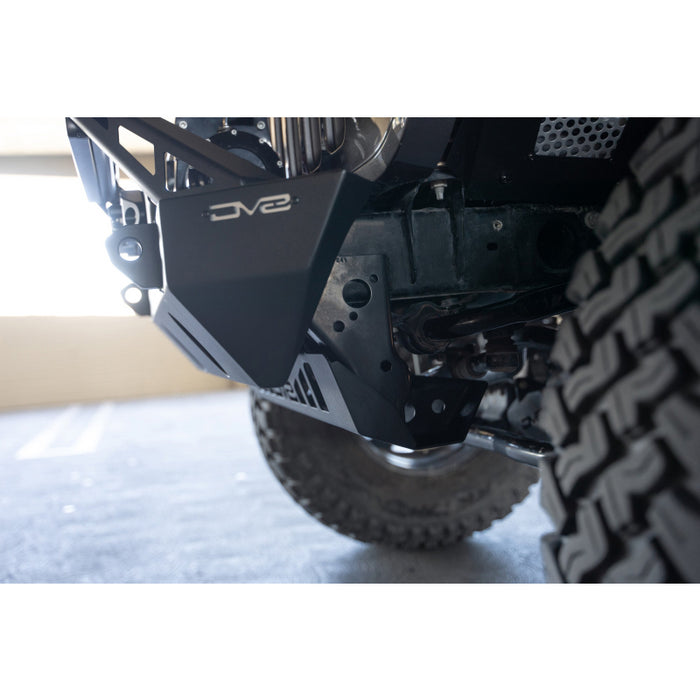 DV8 Offroad 2018=2025 Jeep Wrangler JL JL , Gladiator JT Front Bumper Sway-Bar Disconnect Motor Skid Plate Model SPJL-02