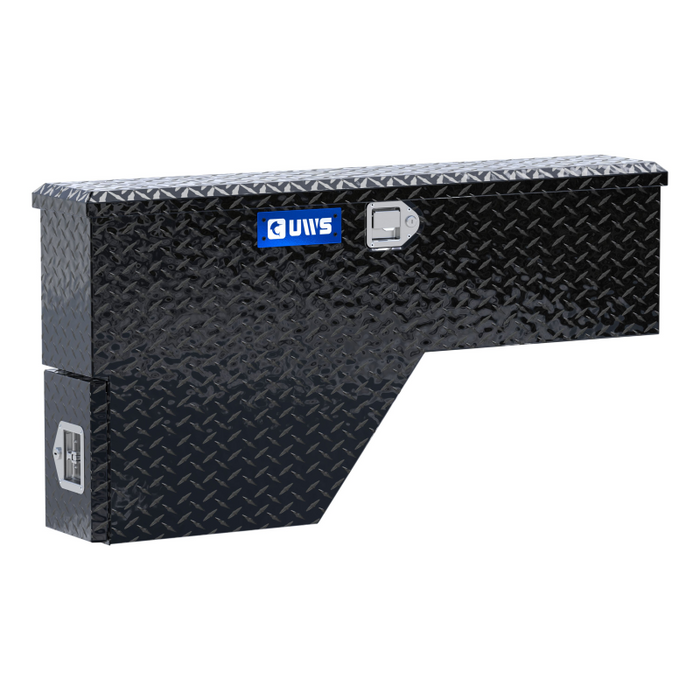 UWS Gloss Black Aluminum 48" Passenger Wheel Well Tool Box Model FW-48-DS-P-BLK