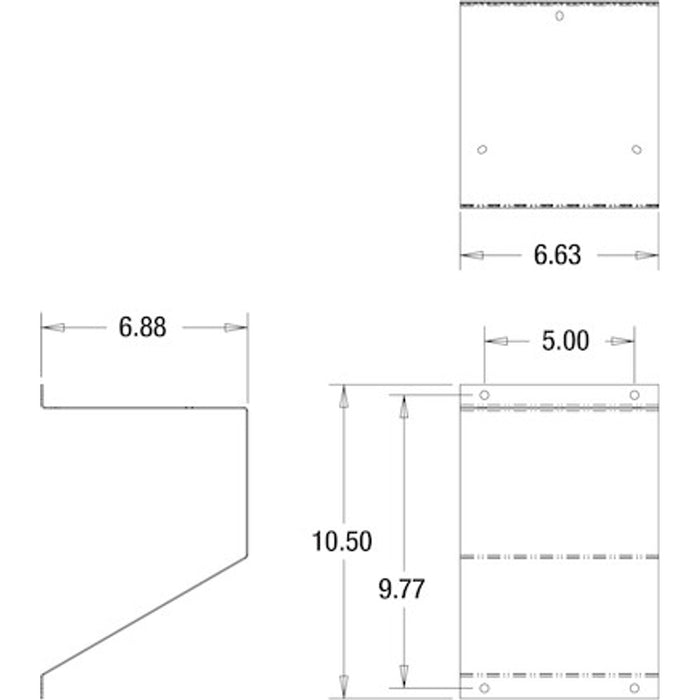 Buyers Products Stainless Steel Beacon Mount Bracket Model 8891003
