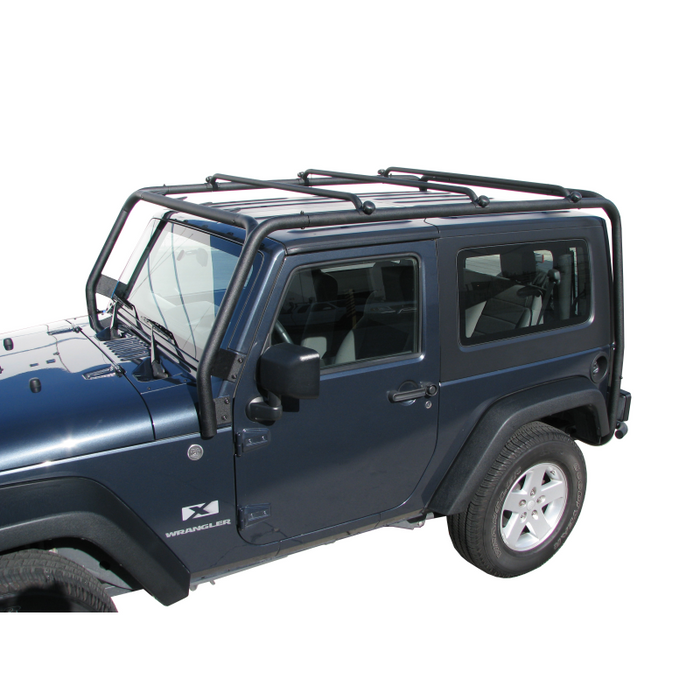 TrailFX Roof Rack 2DR Direct Fit 300 LB Cap Black Steel Model J021T
