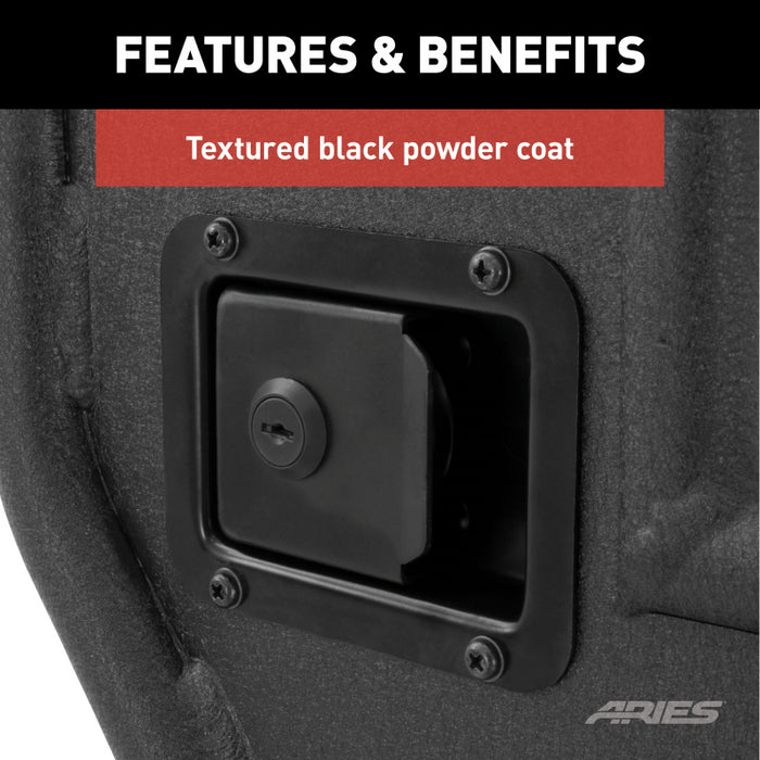 ARIES Jeep Wrangler JL, Gladiator Aluminum Rear Tube Doors Model 2500200