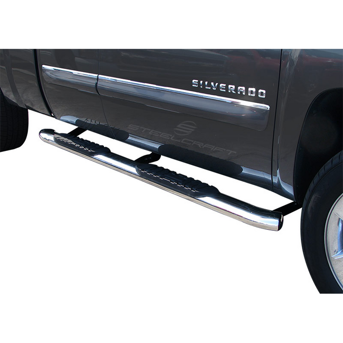 Steelcraft 5in. Oval Premium Stainless Steel Step Nerf Bars Model 402119P
