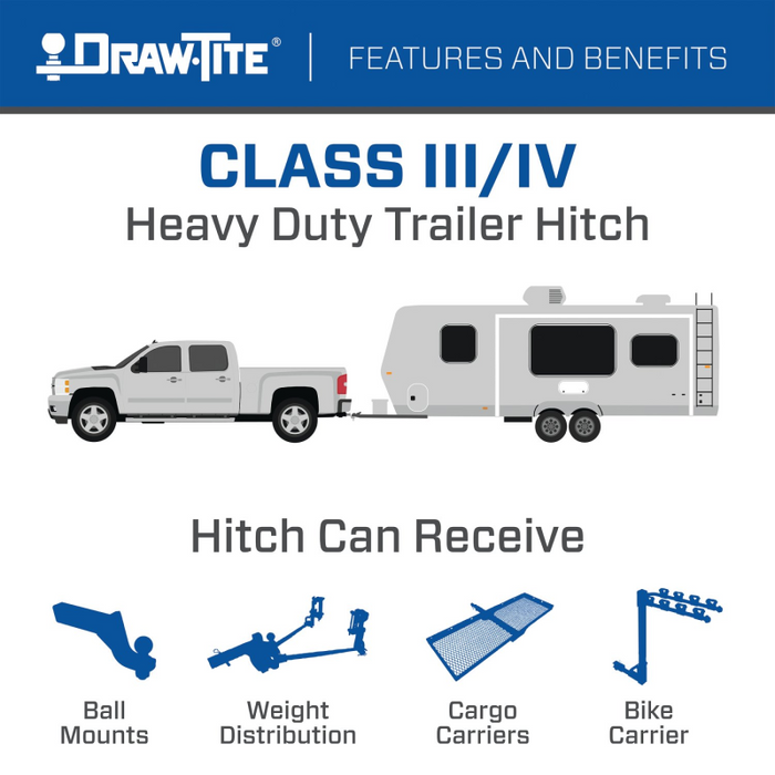 Draw-Tite Class 4 Trailer Hitch - 6000 lbs Model 75703