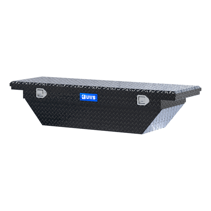 UWS 63" Angled Truck Tool  Box - Low Profile Model TBS-63-A-LP-BLK