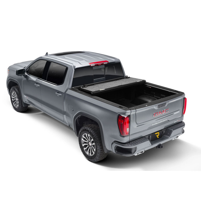UnderCover Fusion Hard Folding 2019 (New Body Style)-2025 Chevy Silverado/GMC Sierra 1500 6' 7" Bed with or without MultiPro Tailgate - Paint Code 41 Black Model AR12023L-41