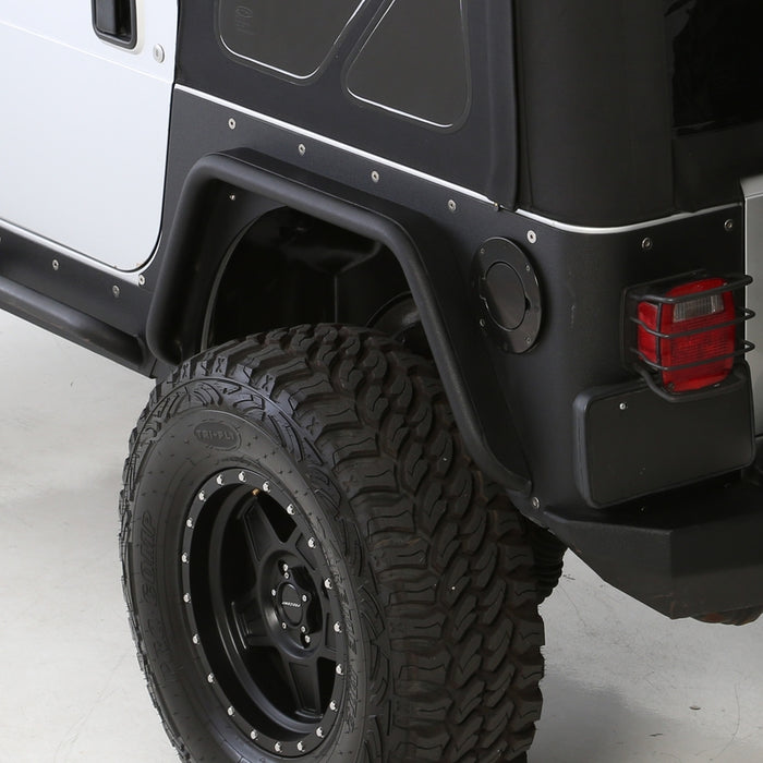 Smittybilt XRC Rear 3" Fender Flate Pair - Textured Black (97-06 TJ) Model 76875