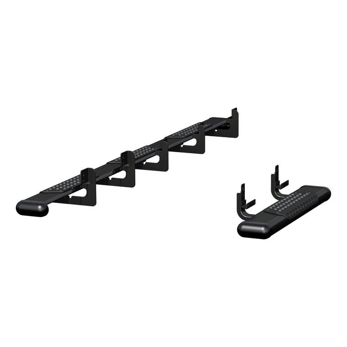 Luverne O-Mega II 6" x 36" 100" Black Aluminum Step Nerf Bars Model 584100-570747