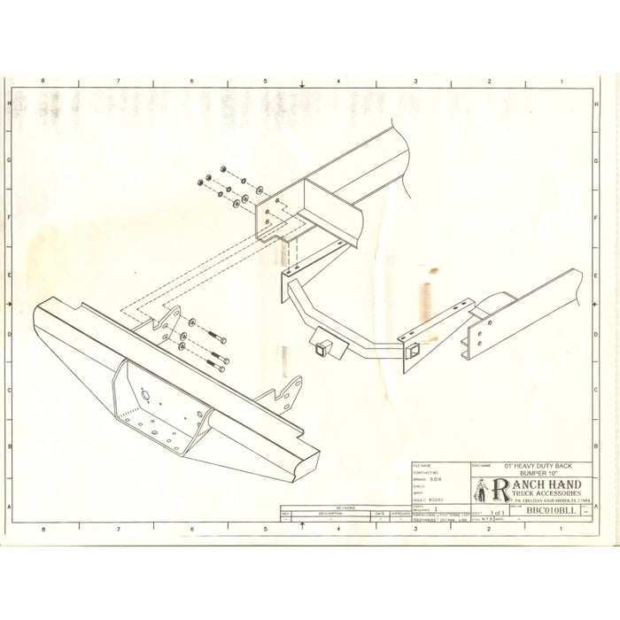 Ranch Hand Legend Series Rear Bumper Fits Select 01-07 Chevrolet/GMC Silverado/Sierra 2500 HD Model BBC010BLL
