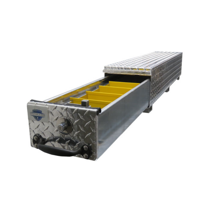 Brute 9.5" X 10" X 48" W/ Diamond Tread, Bed Safe Roller Drawer Box Model HBS305