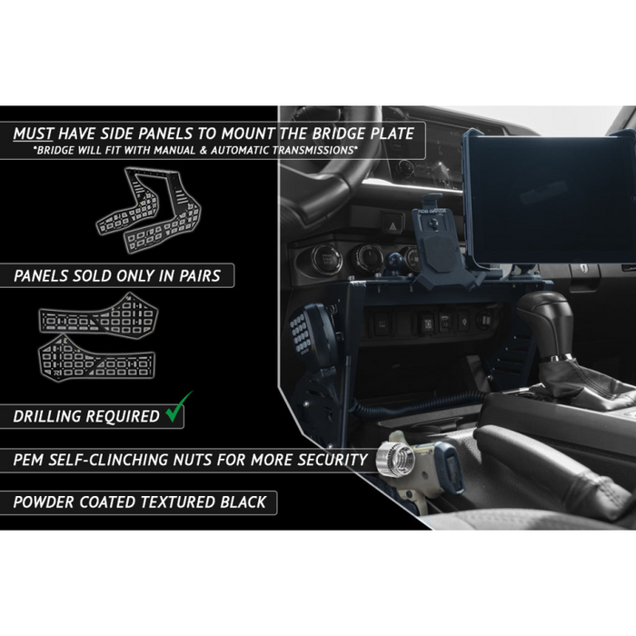 Rago Fabrication 2016-2023 3rd Gen Toyota Tacoma Center Console Molle Storage Panel Model R1619TTAUCCMP