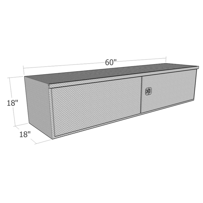 Brute 18" X 18" X 60"L HD Under Body -  Diamond, Barn Door W/ 3 Pt. Latch Model HBD1860