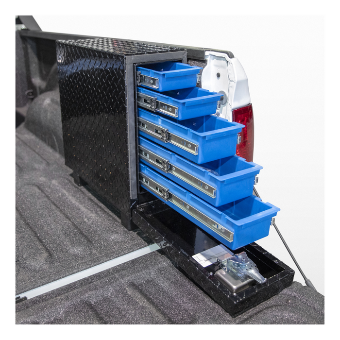 UWS Gloss Black Aluminum 18" Drawer Truck Tool Box Model DS-18-BLK