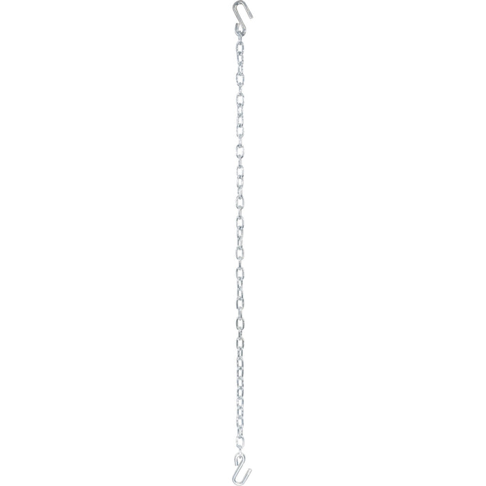 CURT 48-Inch Trailer Safety Chain with 3/8-In S-Hooks, 2,000 lbs Break Strength Model 80010