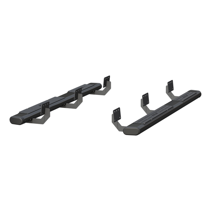 ARIES 6" x 75" Black Aluminum Oval Step Nerf Bars Model 4445048