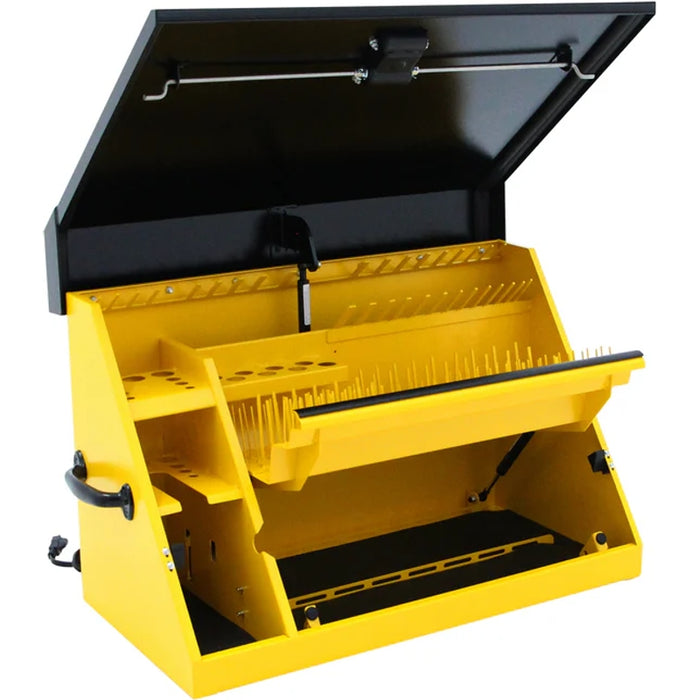 Montezuma 30 x 15 In. Steel Triangle® Toolbox Yellow/Black Top Mount Toolbox DXTB30BY