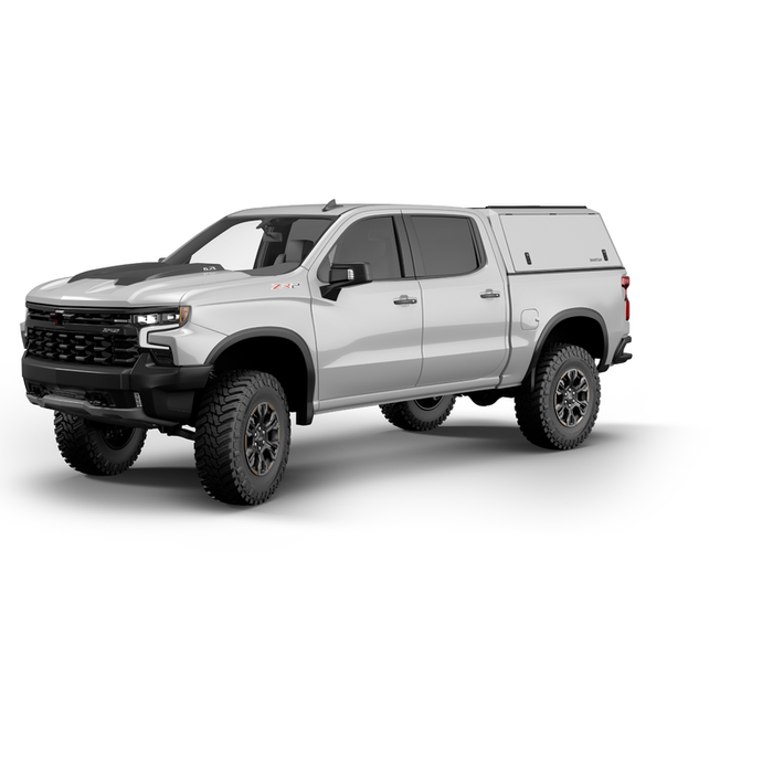 SmartCap OEM White Truck Bed Cap EVOc Commercial Series w/ Vertical Locks Model EC0130-WN