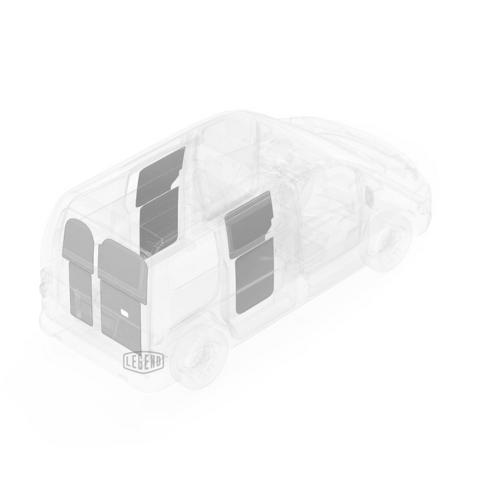 LEGEND EconoLite Door Liner ONLY - Nissan NV200 Cargo Van Regular Wheelbase- Textured Grey Model 07N01-20