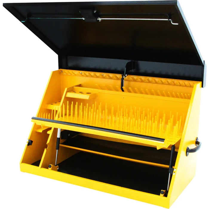 Montezuma 36 x 17 In. Steel Triangle® Toolbox Yellow/Black Top Mount Toolbox DXTB36BY