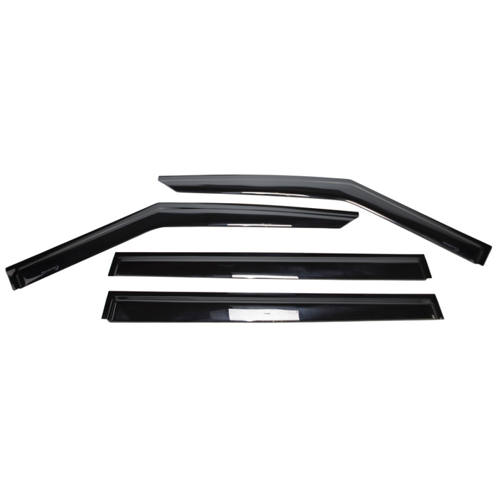 TrailFX Low Profile Side Window Deflector Tape-On Smoke Acrylic Set of 4 Model 4818H