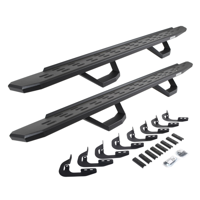 Go Rhino RB30 Running Boards with Mounting Brackets With 2 Pairs Drop Steps Kit Model 6960588020PC