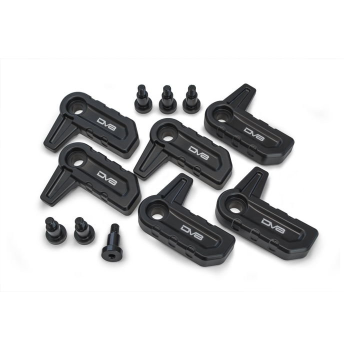 DV8 Offroad 2018-2025 Jeep Wrangler JL JLU Billet T-Handles for Hard Top Model HTJL-H