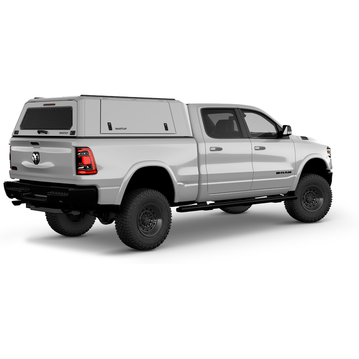 SmartCap OEM White Truck Bed Cap EVOc Commercial Series w/ Horizontal Locks Model EC1006-WH