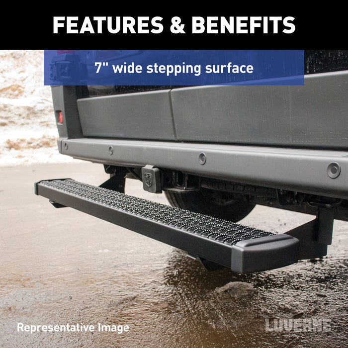 Luverne  Grip Step 7" x 54" Black Aluminum Rear Step Fleet Kit Select Sprinter Model 415254-570749-0