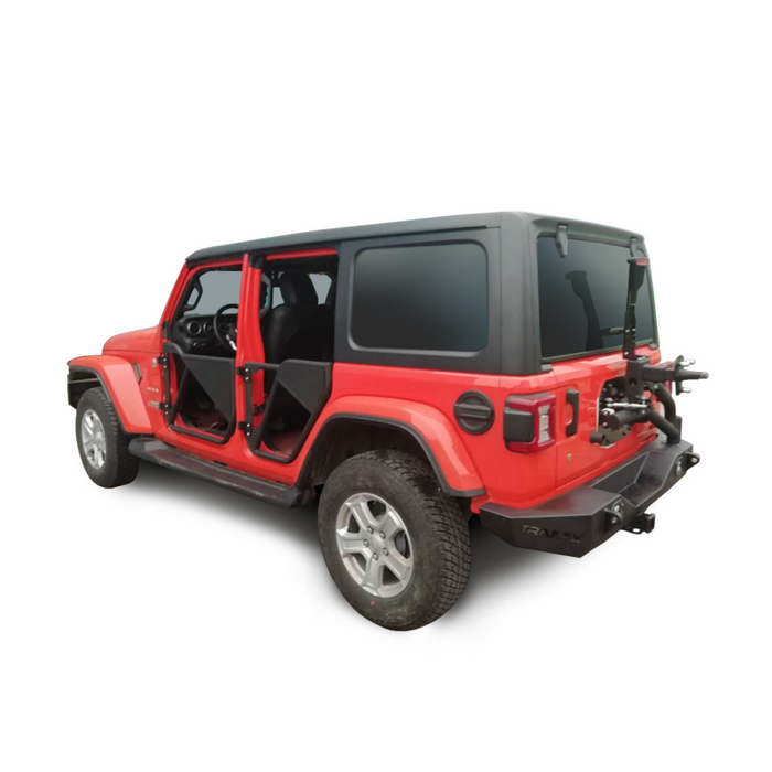 TrailFX Tubular Full Door Textured Powder Coated Black Steel Set Of 2 Model JL04RD