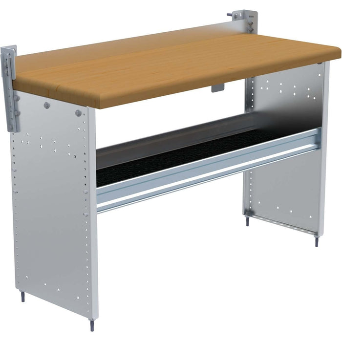 Ranger Design Workbench for Vans w/ Hardwood Top 18"x48"x32" - 1 Plywood Shelf Tray Model S2-WA48-1