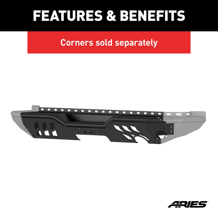 ARIES TrailChaser Jeep Wrangler JK Aluminum Rear Bumper Center Section Model 2081021