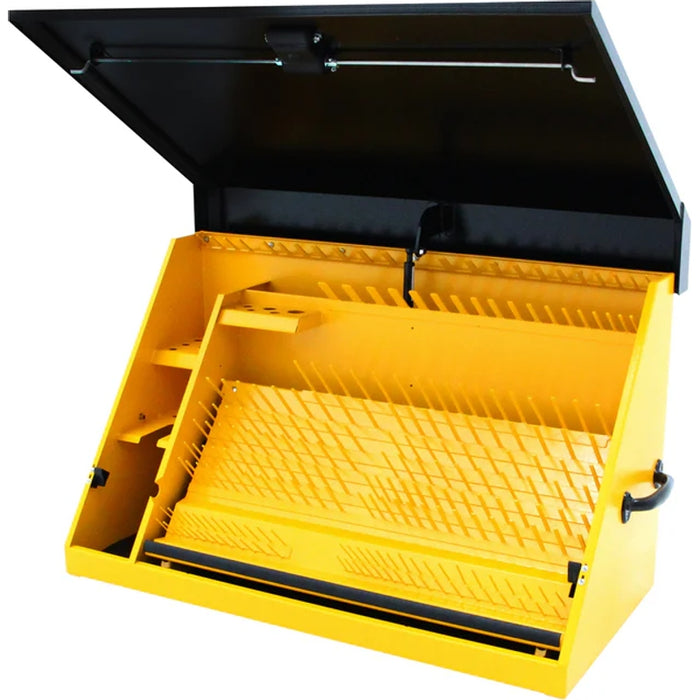 Montezuma 36 x 17 In. Steel Triangle® Toolbox Yellow/Black Top Mount Toolbox DXTB36BY