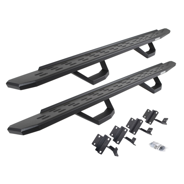 Go Rhino RB30 Running Boards with Mounting Brackets With 2 Pairs Drop Steps Kit Model 6961778020PC