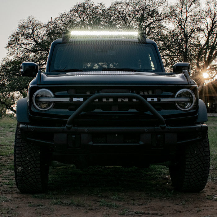 Rigid Industries 2021 Bronco Roof Rack Light Kit with a SR Spot/Flood Combo Bar Included Model 46726