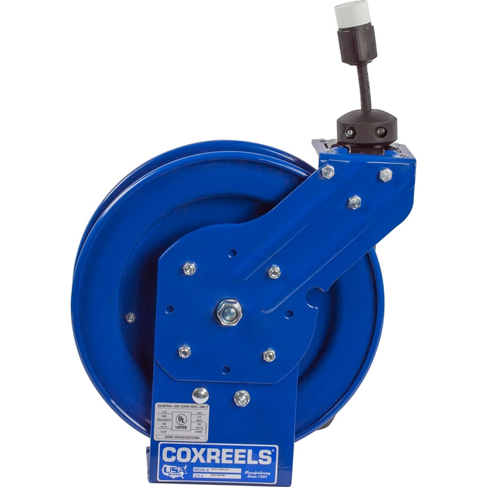 Coxreels PC Series Spring Driven Cord Reel Single Industrial Receptacle 16 GA x 50 ft. - Cord Included Model PC13-5016-A