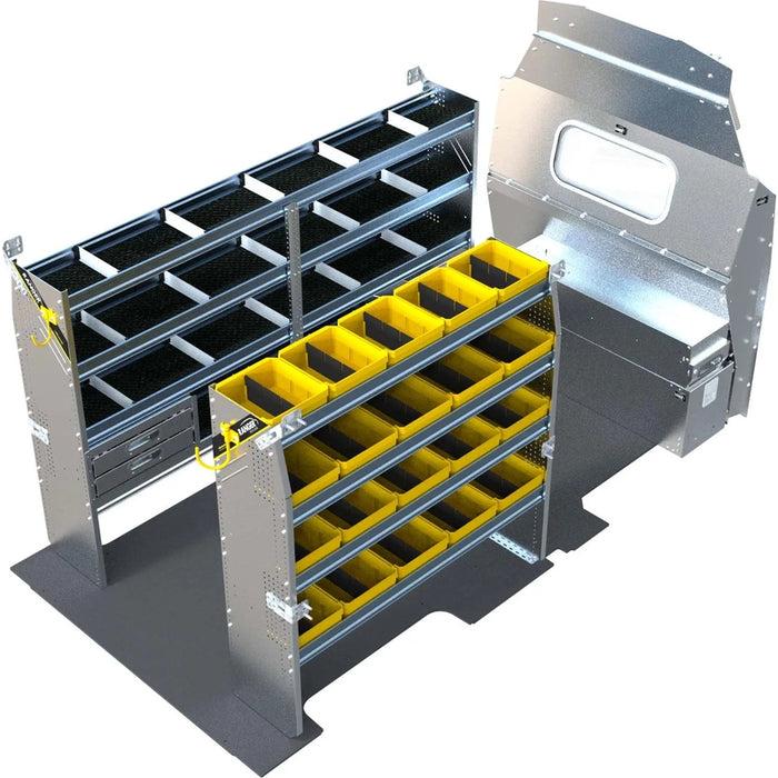 Ranger Design Aluminum Van Shelving Package for Ford Transit High Roof 148" & 148" Extended Wheelbase Model FTH-27