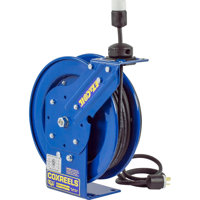 Coxreels EZ-PC Series Safety System Spring Driven Cord Reel 12 AWG x 50 ft. Single Receptacle SJO Cord - 600V 25 Amp - Cord Included Model EZ-PC13-5012-A