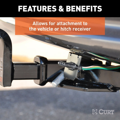 CURT Vehicle-Side Trailer Wiring Harness Mounting Bracket for 4-Way Flat Model 58300