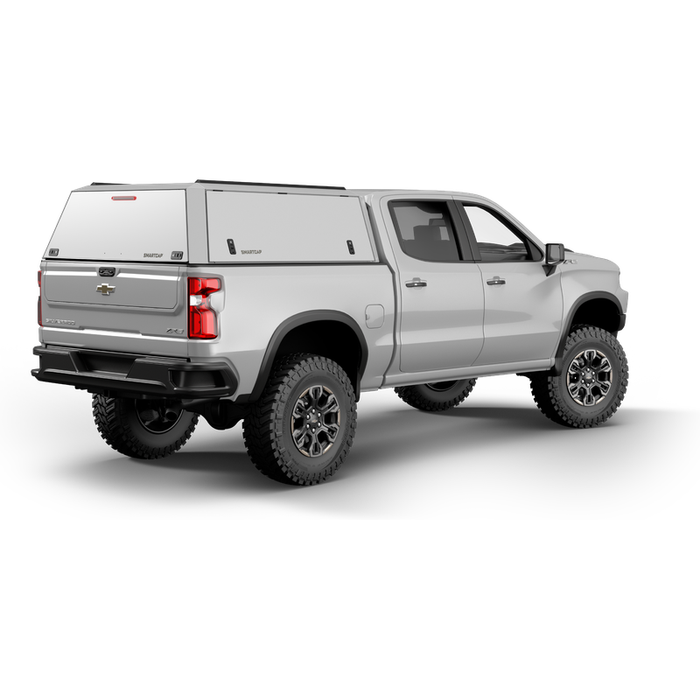 SmartCap OEM White Truck Bed Cap EDGE Defender Series w/ Vertical Locks Model ED0130-WN