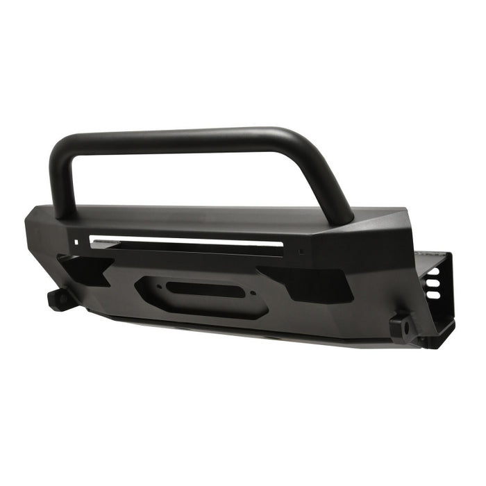 Westin Pro-Series Winch Mount Front Bumper With Round Bull Bar Textured Black Model 58-411155RBK
