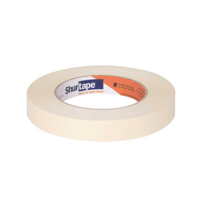 Shurtape Technologies LLC Shurtape Colonial Premium Grade, High Adhesion Masking Tape Beige 6.4 Mils 23/32 In X 60 yds QTY of 48 Model 100738