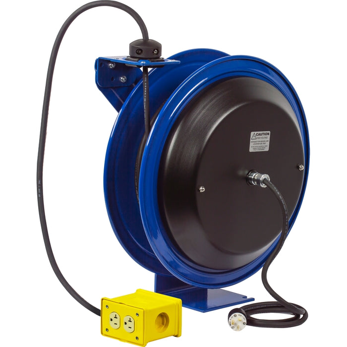 Coxreels PC Series Spring Driven Cord Reel Quad Industrial Receptacle 12 GA x 75 ft. - Cord Included Model PC19-7512-B