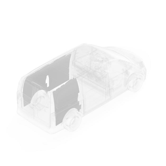 LEGEND DuraTherm Wall Liner ONLY - Dual Side Doors Mercedes Metris 126" Wheelbase Cargo Van Low Roof- White Model 154-114-2614.2