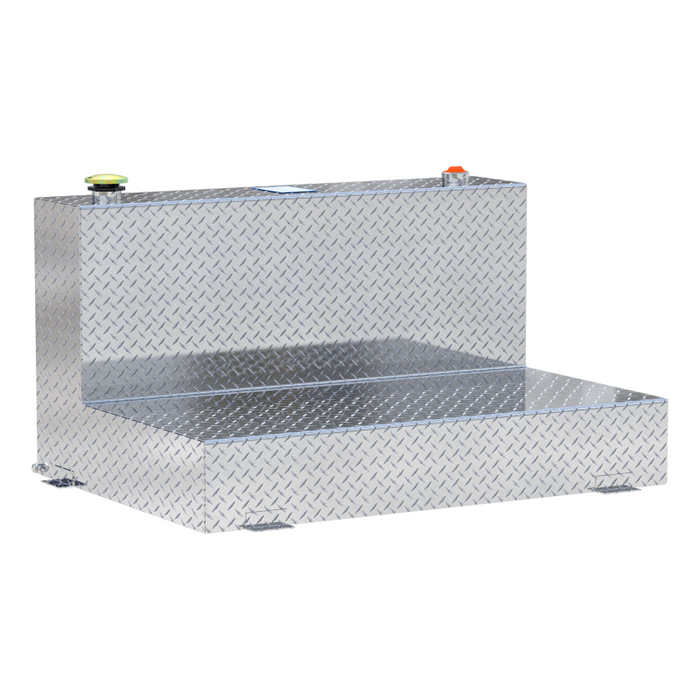 UWS Bright Aluminum 85-Gallon L-Shaped Aluminum Transfer Tank Model TT-85-L-T-P